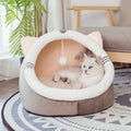 Winterliches Katzenhaus mit Samt – Warmes und Weiches Haustierbett für Katzen
